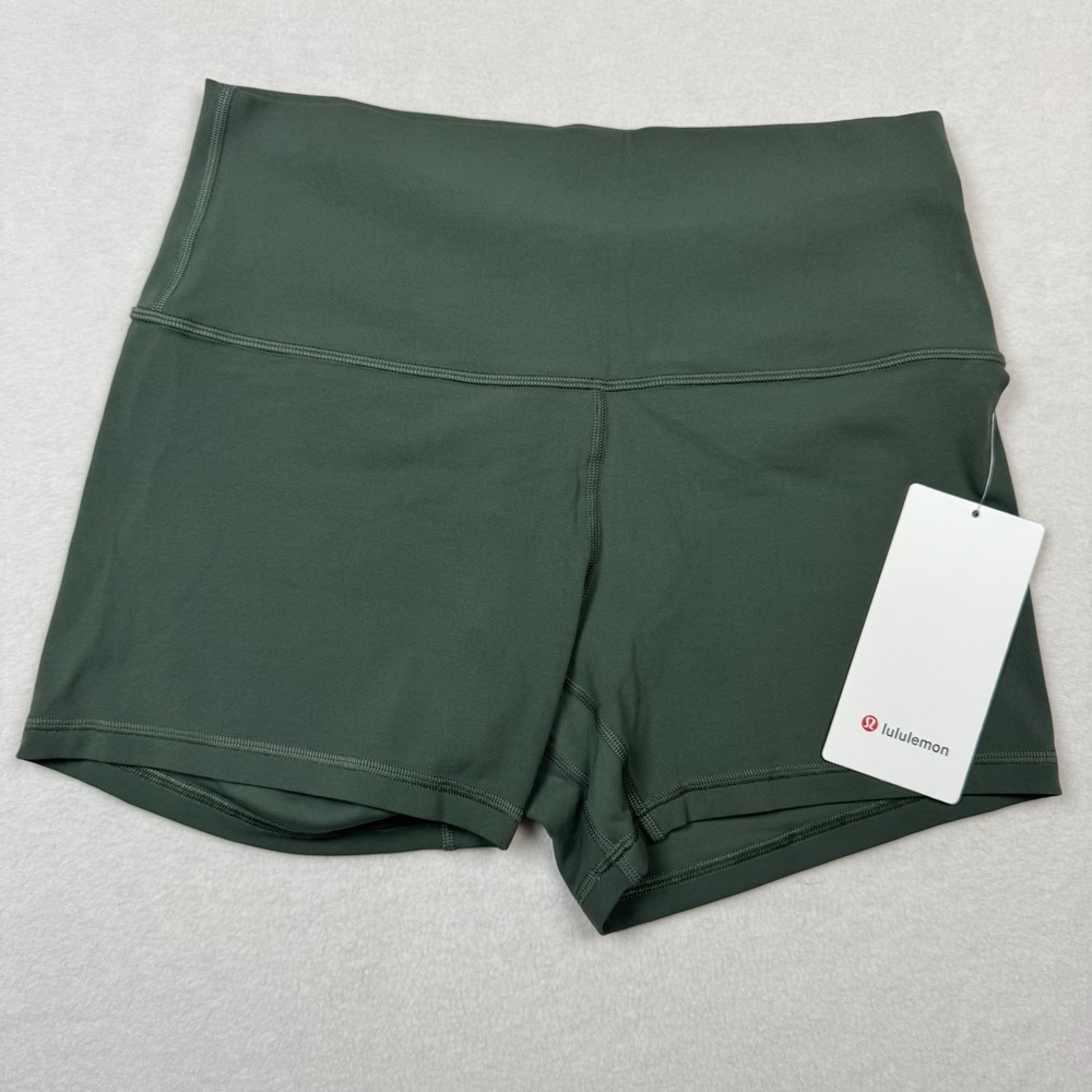 NWT Lululemon Align High Rise Shorts 4" Size 10 Army Green Nulu Yoga Lounge